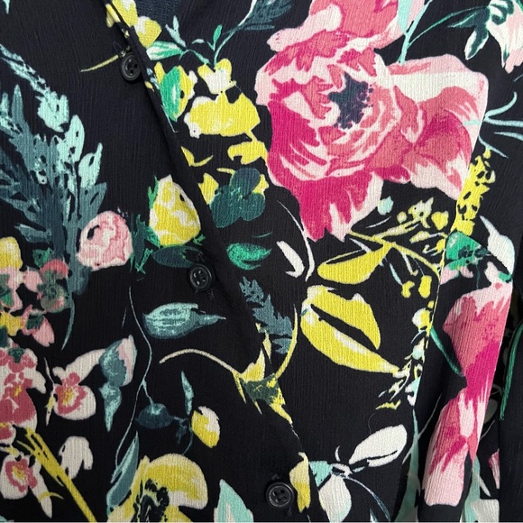 VERO MODA | Floral Asymmetrical Button Wrap Dress Sz S - Picture 5 of 7